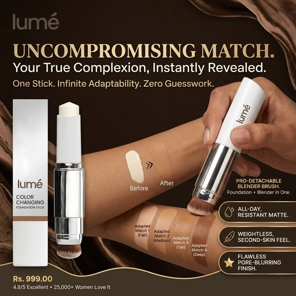 Lumé PureTone Skin-Adapting Foundation Stick | Auto Shade Matching